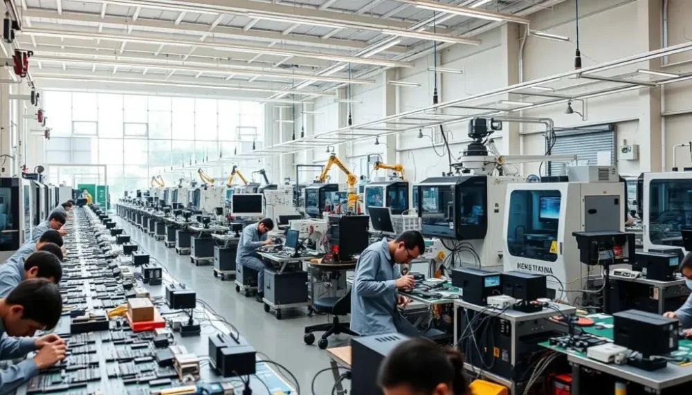 Electronics manufacturing services production line