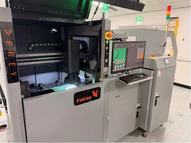 Prey Falcon inline AOI system on the J-TEQ SMT line