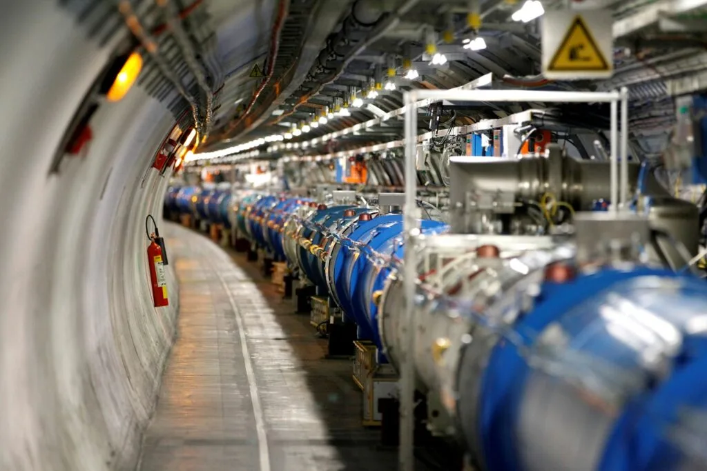 CERN Large Hadron Collider tunnel